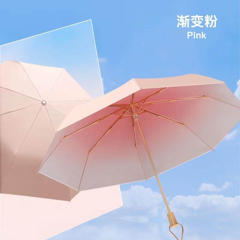 三折黑胶晴雨两用遮阳伞木柄双层色渐变太阳伞广告LOGO礼品雨伞,婴童用品,儿童雨伞/防晒伞,淘宝优惠券,粉丝福利购,淘宝优惠卷