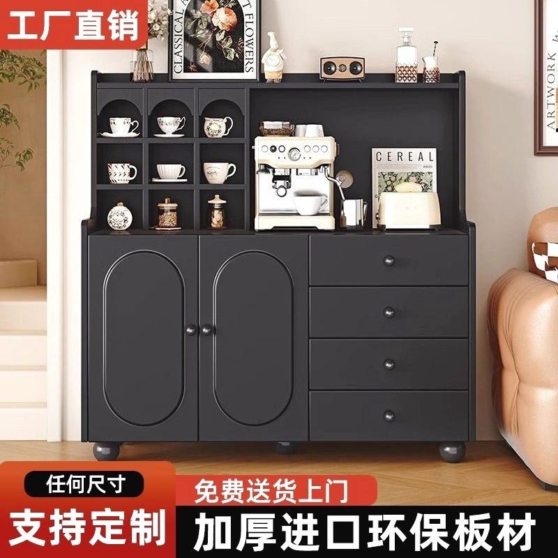 实木餐边柜欧式厨房橱柜现代简约客厅茶水柜靠墙一体餐厅储物柜子,住宅家具,餐边柜,淘宝优惠券,粉丝福利购,淘宝优惠卷