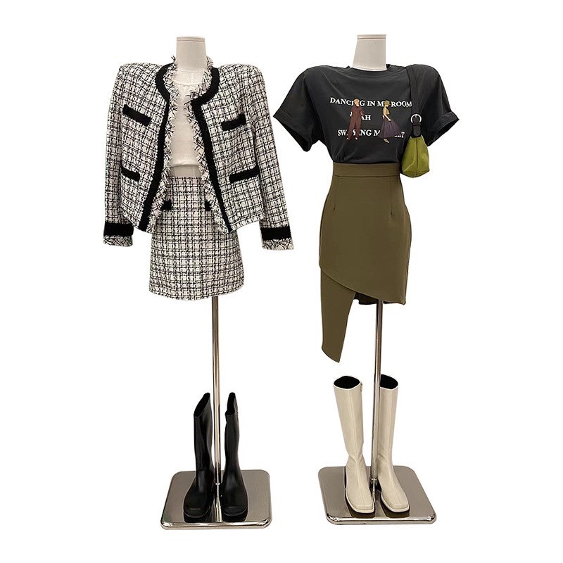 服装店女模特底盘道具展示架半身橱窗人台P模特底座橱窗展示架