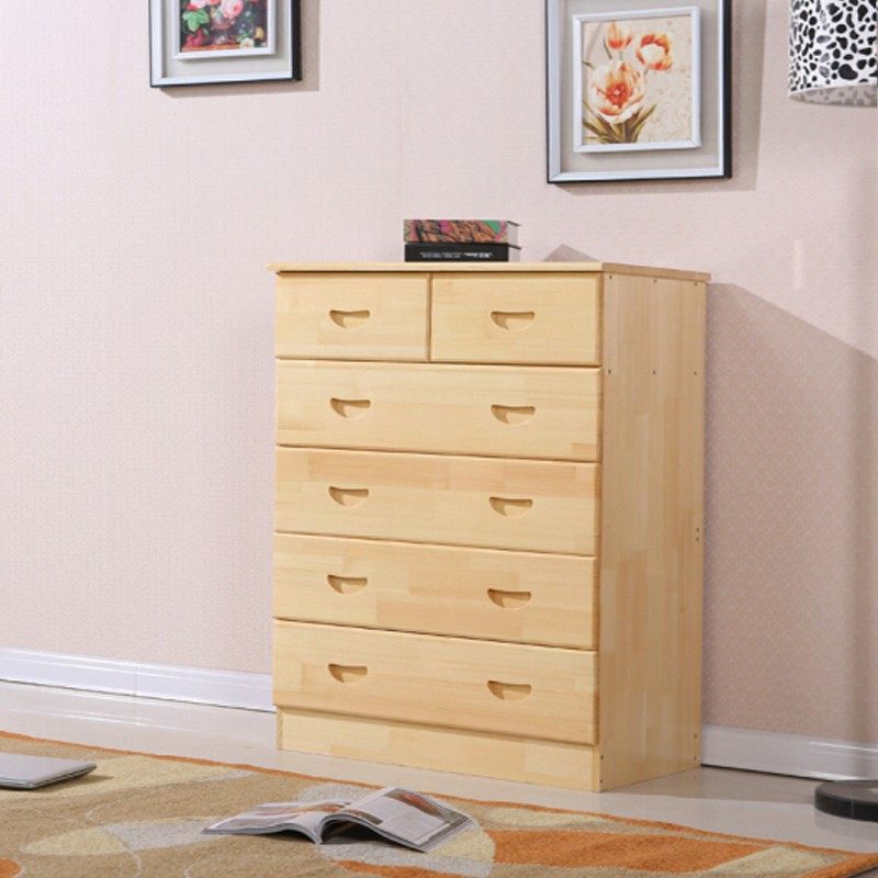 斗柜实木松木五斗柜五斗橱储物抽屉收纳G柜五六七实木现代简约78C