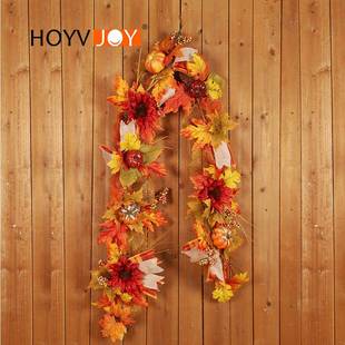 鸿禹 万圣节悬挂挂饰仿真商场藤条 圣诞藤条装饰家居绢花枫叶藤条