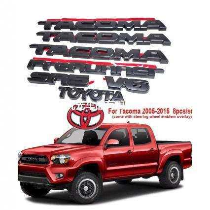 TACOMA覆盖车标 适用于丰田塔库玛3D立体贴标 皮卡V6 4X4 SR5覆