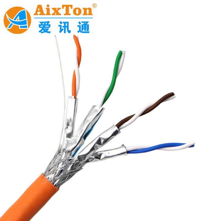 七类网线 PVC LSZH阻燃 纯铜屏蔽 链路 网分测试 CAT7网线