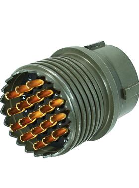 圆形19P孔弯插头带弯头后壳防水工业连接器用于伺服电机机器手臂