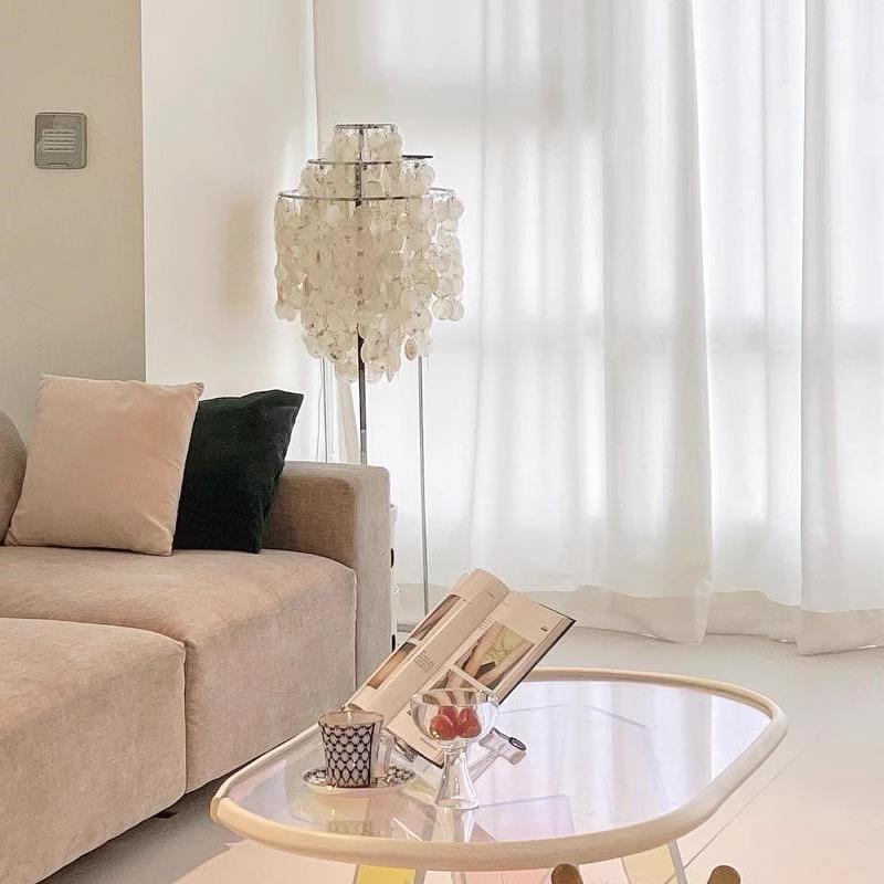 丹麦Verpan fun贝壳落地灯法式珍珠贝母客厅立式灯书房卧室落地灯