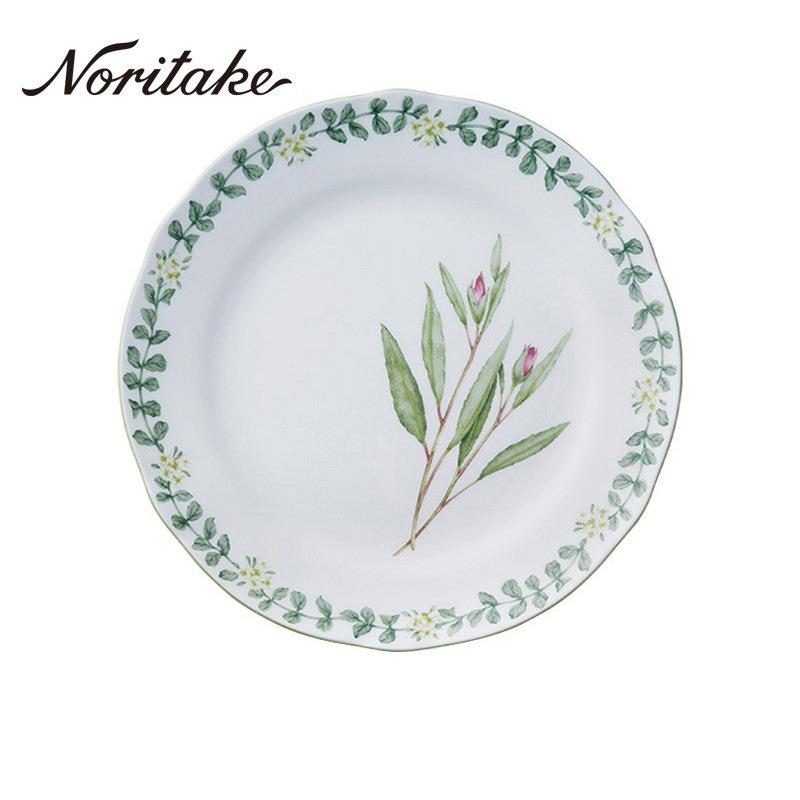 Noritake则武北欧风小清新骨质瓷餐具创意餐盘田园风轻奢盘子家用