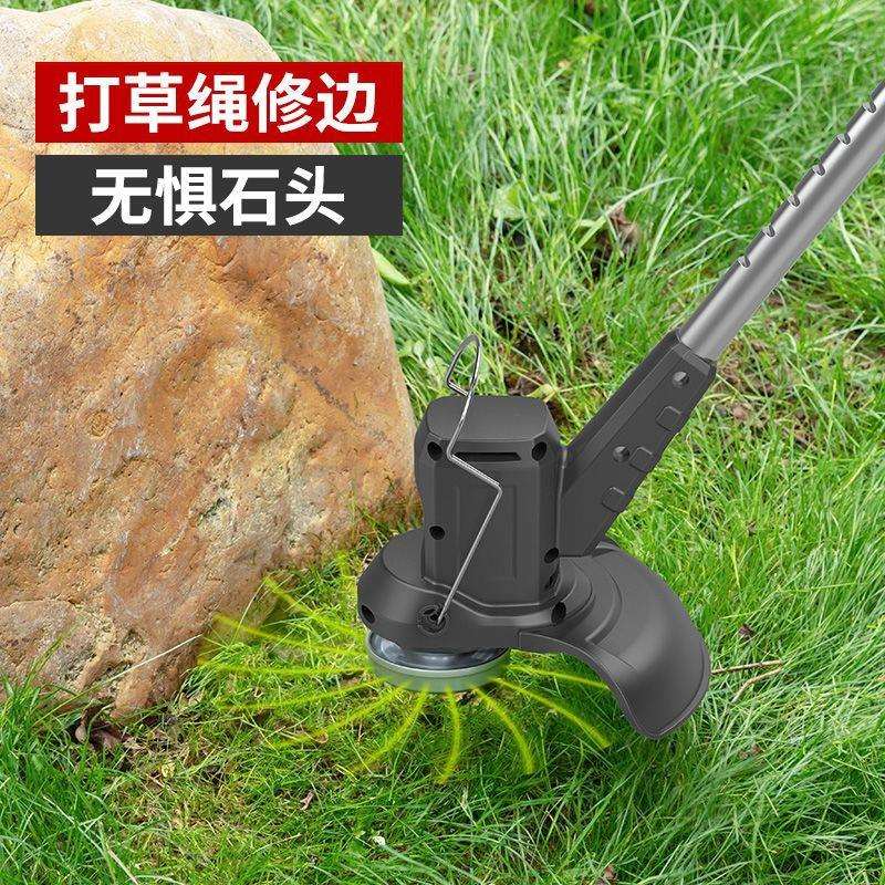 新款割草机电动充电式手提打草机割灌机多功能轮子锂电草坪除草机
