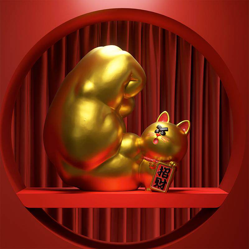 办公桌装饰摆件女生高端办公室新居创意轻奢高级招财猫摆件寓意好