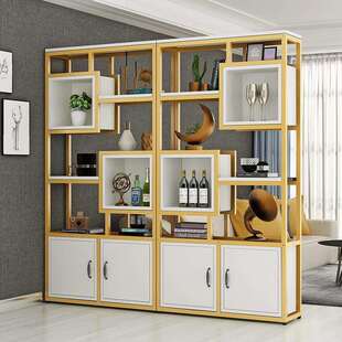 美式隔断铁艺屏风展示柜工业风置物辈客厅玄关客厅简单书辈货策墙