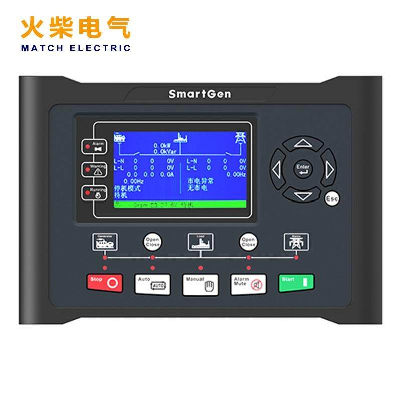 众智HGM9520柴油发电机组市电并联控制器SmartGen并机面板HGM9510