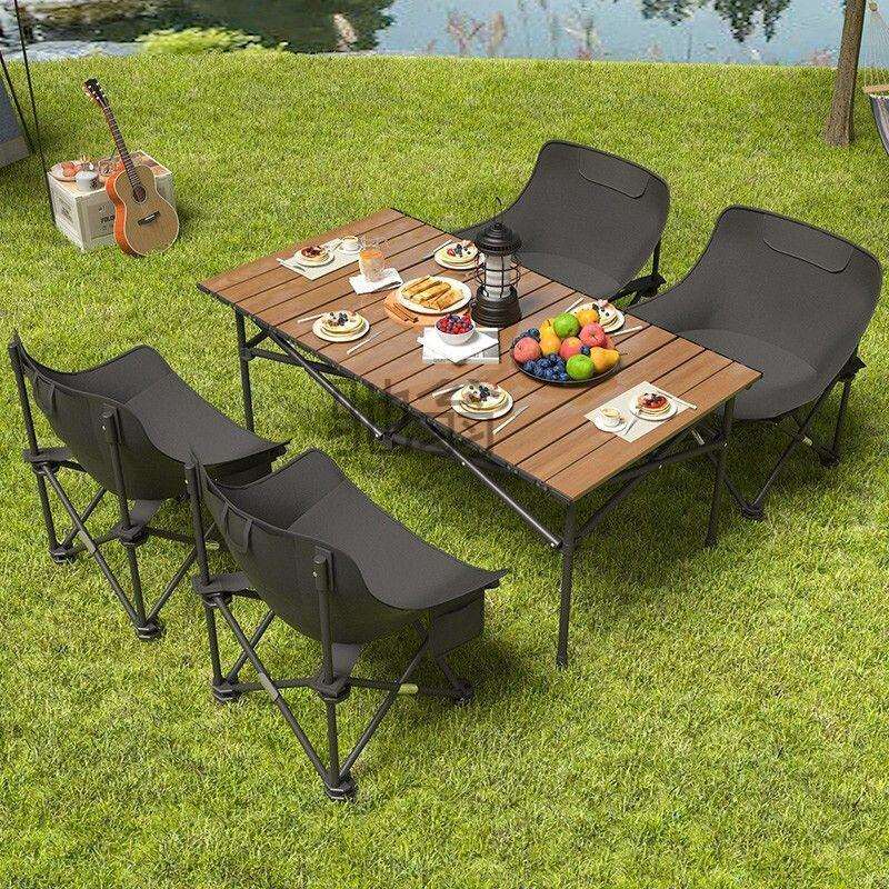 摆摊公园nw5户外桌椅套装便携情侣外出收纳野餐轻便折叠桌椅露营