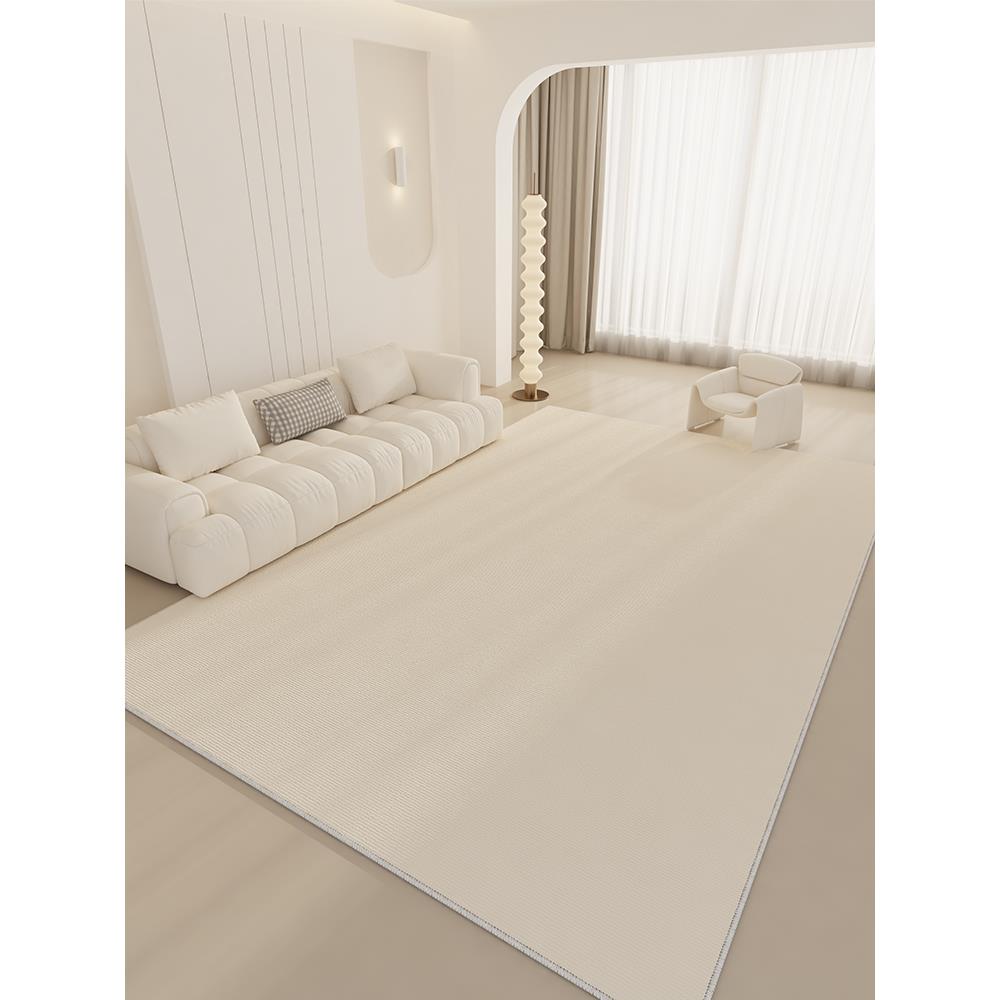 纯色地毯客厅高级轻奢免打理沙发茶几毯家用卧室床边加厚防滑地垫