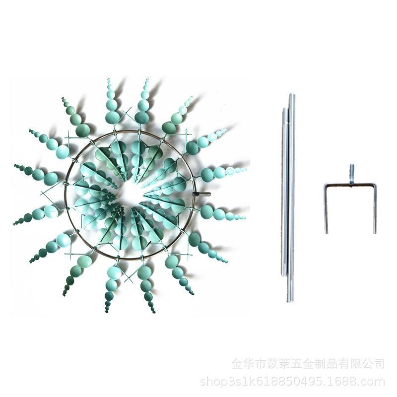 花园装饰摆件i铁艺金属风车园艺风动力旋转插件户外庭院