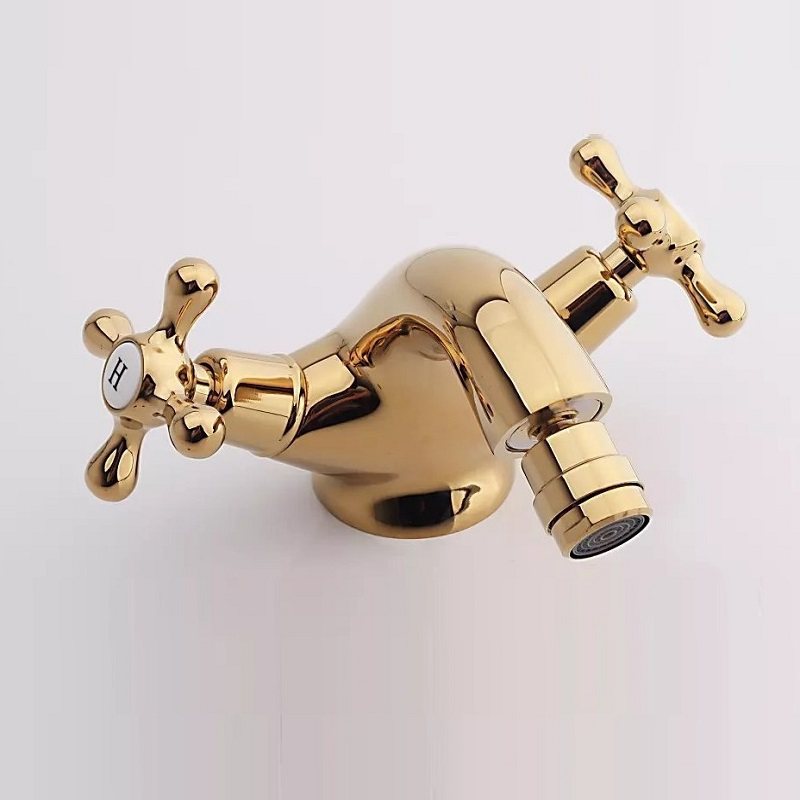 全铜金色冲洗器h妇洗器龙头净身器龙头净身盆龙头单把单孔冷热龙