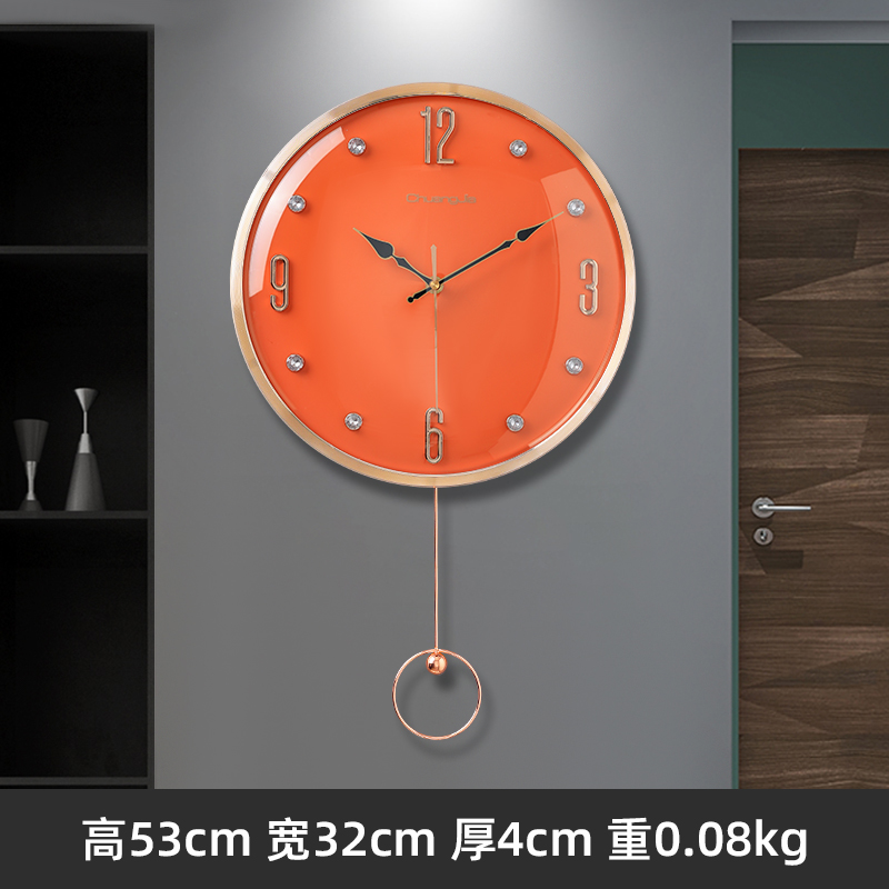 现代简约挂钟石英k客厅挂墙钟表轻奢时尚家用网红挂表2022新款时