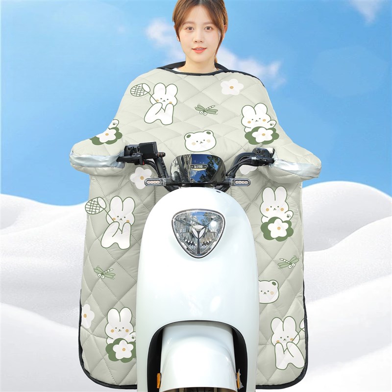 电动车挡风被冬季加绒加厚防水电动自行车四季Q防雨防寒保暖防风