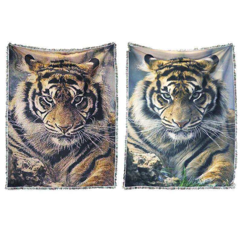 动物挂毯盖毯布艺墙上装饰壁 毯壁 美式老虎挂布沙发毯桌毯,居家布艺,挂毯/壁毯,淘宝优惠券,粉丝福利购,淘宝优惠卷