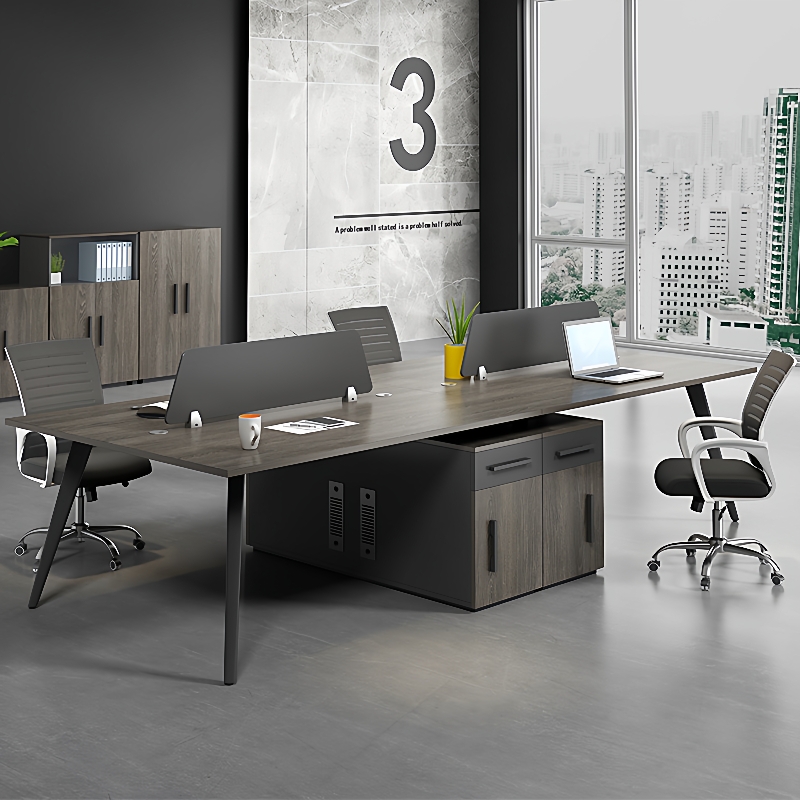 职员办公桌员工桌简约现代4四6六双人位组合工作位电脑桌创意卡座