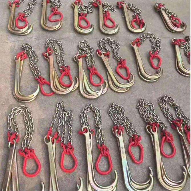 清障车配件挂钩链/程力楚胜道路施救车拖车/双链钩双钩起重工具