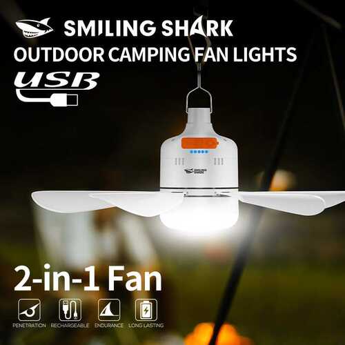 Cross-border outdoor lighting camping fan light hanging type