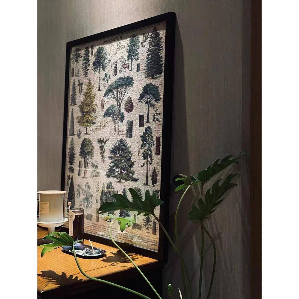 7055简约拼图框挂墙Cavallini美式复古植物园花卉1000片500片相