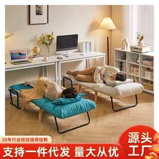 折叠午睡床办公室电脑椅懒人沙发单人两用椅夏季休息躺椅可躺神器