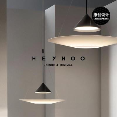 意式极简 餐厅吊灯现代简约北欧高端设计师创意圆形飞碟吧台餐桌