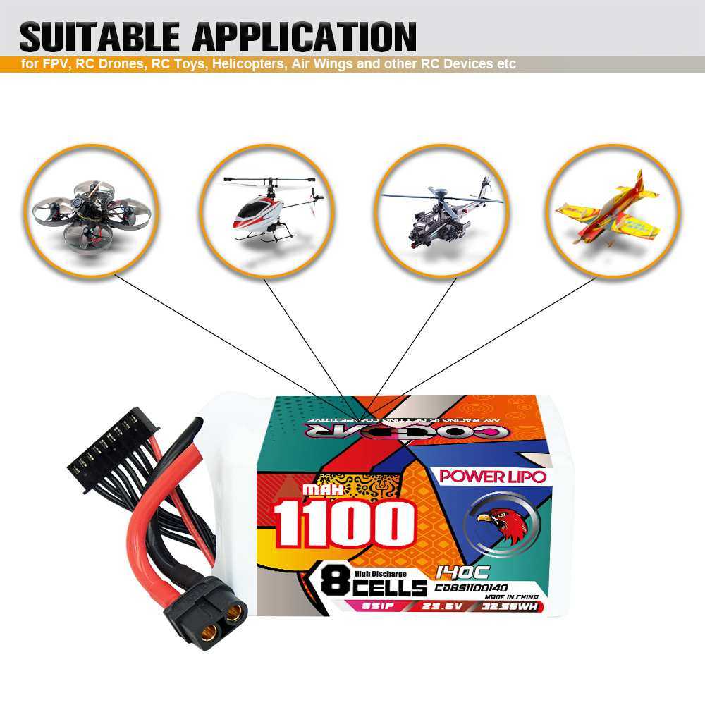 CODDAR鹰氪 1100MAH 8S 29.6V 140C星环5寸化骨龙穿越机FPV电池
