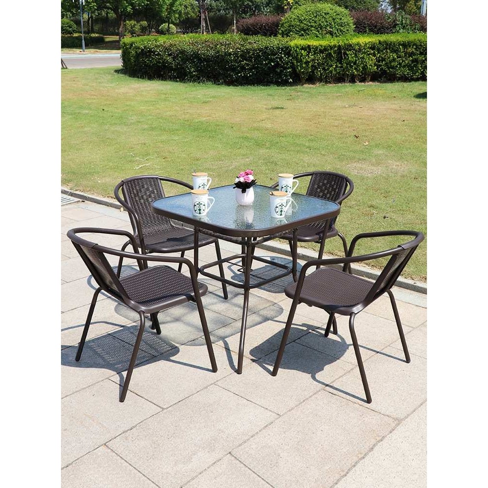 户外桌椅藤椅铁艺室外桌椅庭院阳台桌椅伞组合休闲露天桌椅五件J&,模玩/动漫/周边/娃圈三坑/桌游,模型制作工具/辅料耗材,淘宝优惠券,粉丝福利购,淘宝优惠卷