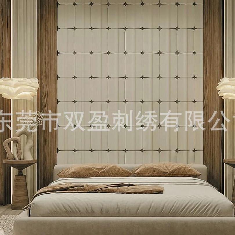 定制跨境中东酒店别墅木雕立体精雕皮雕硬包几何浮雕防潮硬包
