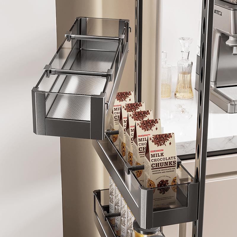 高柜拉篮7层500深度厨房抽屉式大怪物调味深侧拉篮橱柜窄酒置物架