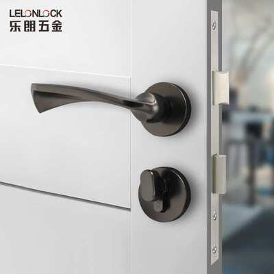 现代简约室内锁卧室锁卫生间门锁通用实心门把手锌合金分体锁定制