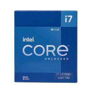 适用PC 英特尔Intel 12代 酷睿 i7-12700KF 盒装/散片 CPU 处理器