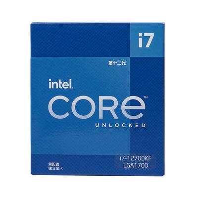 适用PC 英特尔Intel 12代 酷睿 i7-12700KF 盒装/散片 CPU 处理器