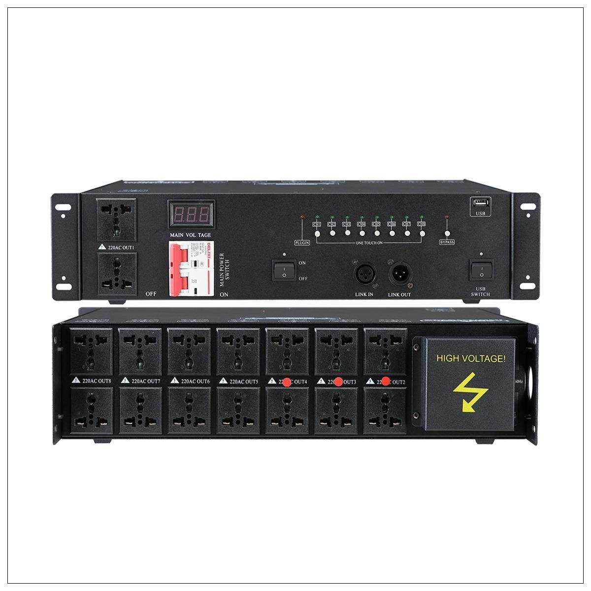 ABL安保利 1016i/X 16路滤波可三相电源时序器空气开关接线鼓高度