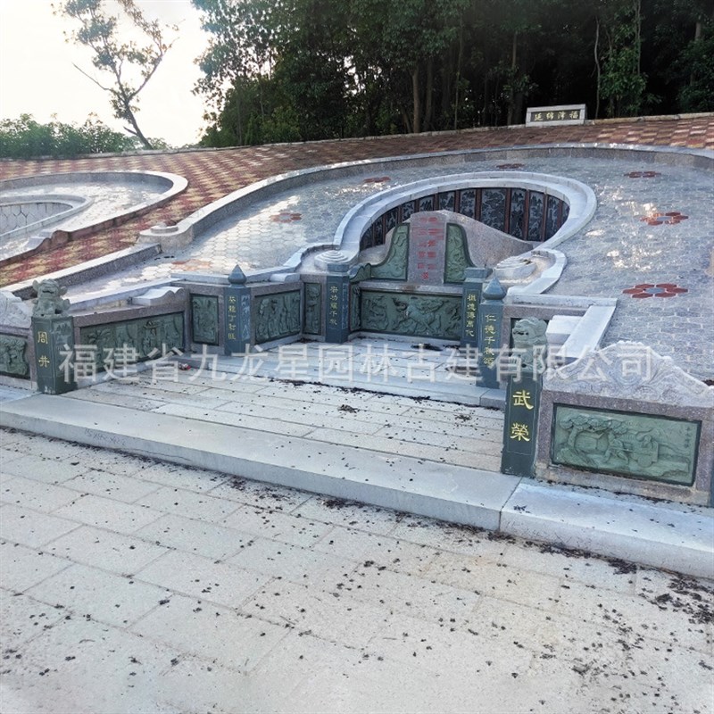 墓碑石碑照片刻字陵园公墓双人经济大理石材花岗U岩坟墓大家族墓