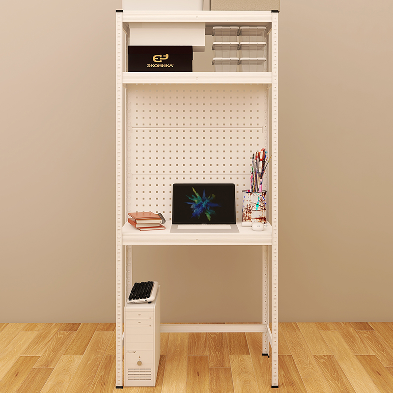 峰阳碳钢网框g收纳架双层挂衣晾衣衣架洞洞板书桌餐边柜置物架组