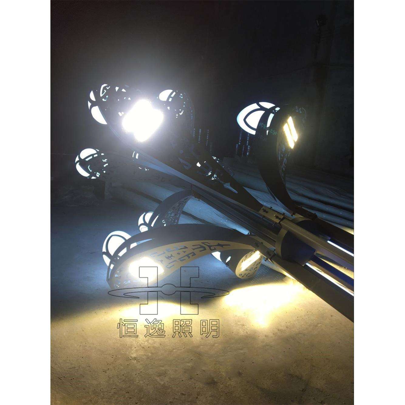 中式户外不锈钢LED玉兰灯室外道路景观灯照明路灯大型LED落地灯具