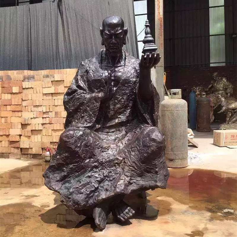 铸铜名人雕塑玻璃钢仿铜古代作家人物塑像户外广场公园摆件