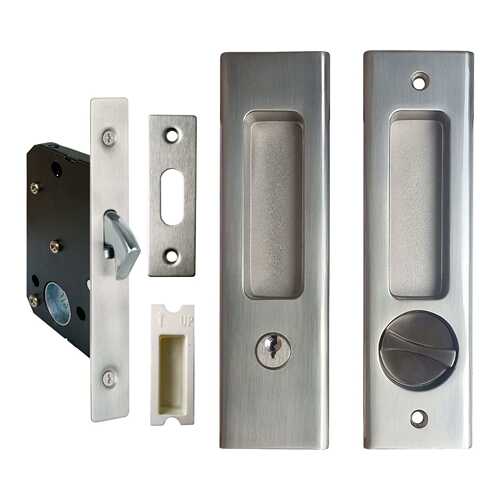 移门锁嵌入式钩锁方形阳台厕所平移滑动门锁pocket door lock