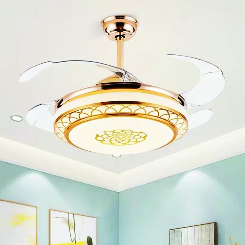 天地宏慈吊扇灯隐形风扇灯餐厅卧室吊灯带灯吊扇家用灯扇一体电扇