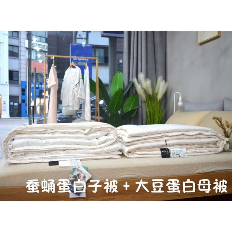 二合一子母被桑蚕丝大豆纤维大提花被芯学生单人双人柔软四季被