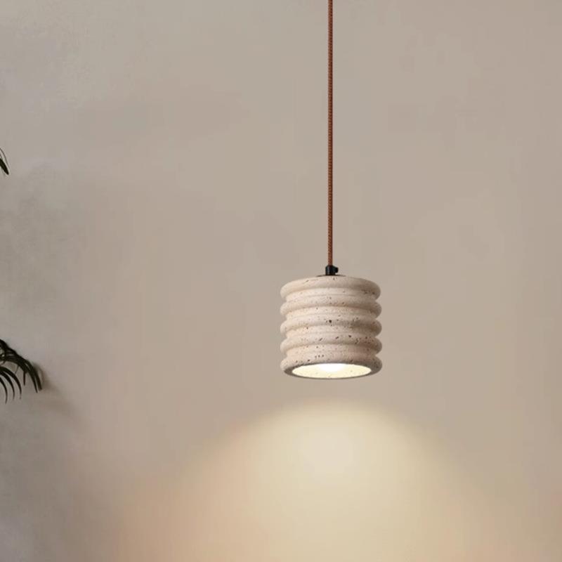 侘寂风民宿酒店床头小吊灯餐厅吧台灯日式黄洞石主卧室房间背景灯