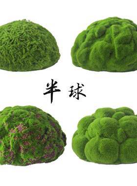 装饰青苔球大苔藓球人造苔癣球假植物球绿球商场草球半球造景