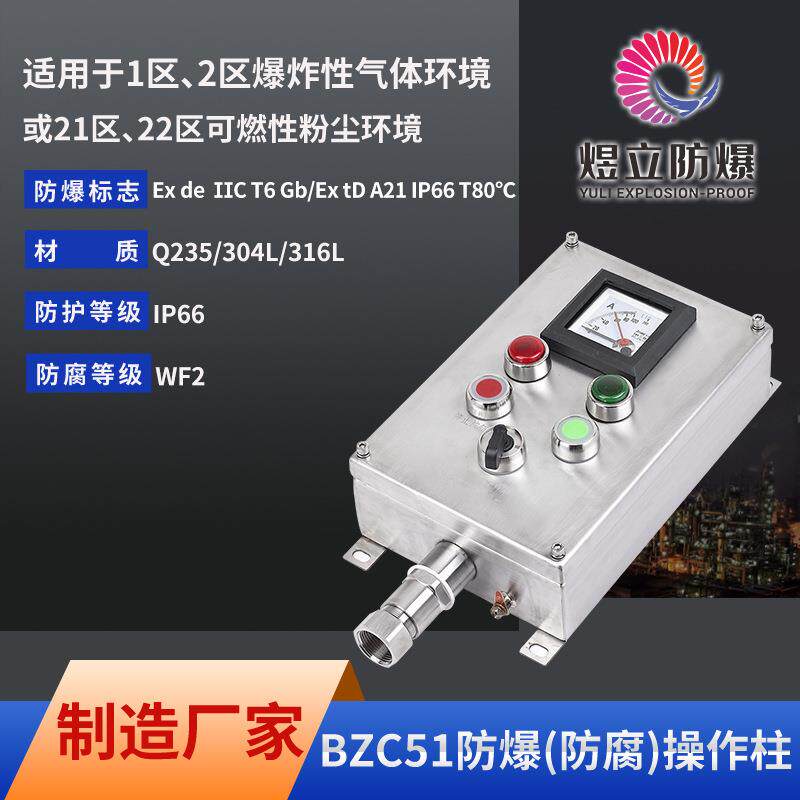 厂家直销现货供应BZC51系列防爆防腐不锈钢A2D2B1K1操作柱