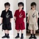 新中式 古风帅气幼儿园走秀国风演出服 夏儿童唐装 男童汉服西装 套装
