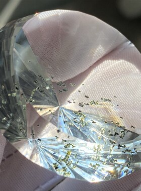 天然水晶绿幽灵吊坠裸石多面体切面幽灵项坠饰品一物一图