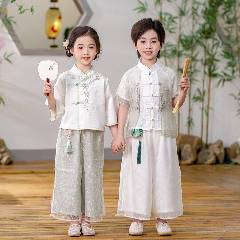 男生汉服儿 童演出服幼儿园园服古装国学民族服新中式国风女唐装