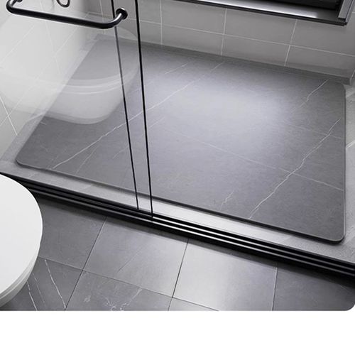 下沉式岩板淋浴脚踏板浴室防滑石淋浴房地板石卫生间平面防滑地砖