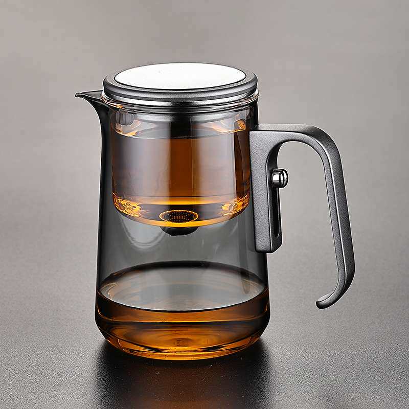 磁吸飘逸杯泡茶壶无杆一键下水办公茶具茶水分离杯家用冲茶1000ML